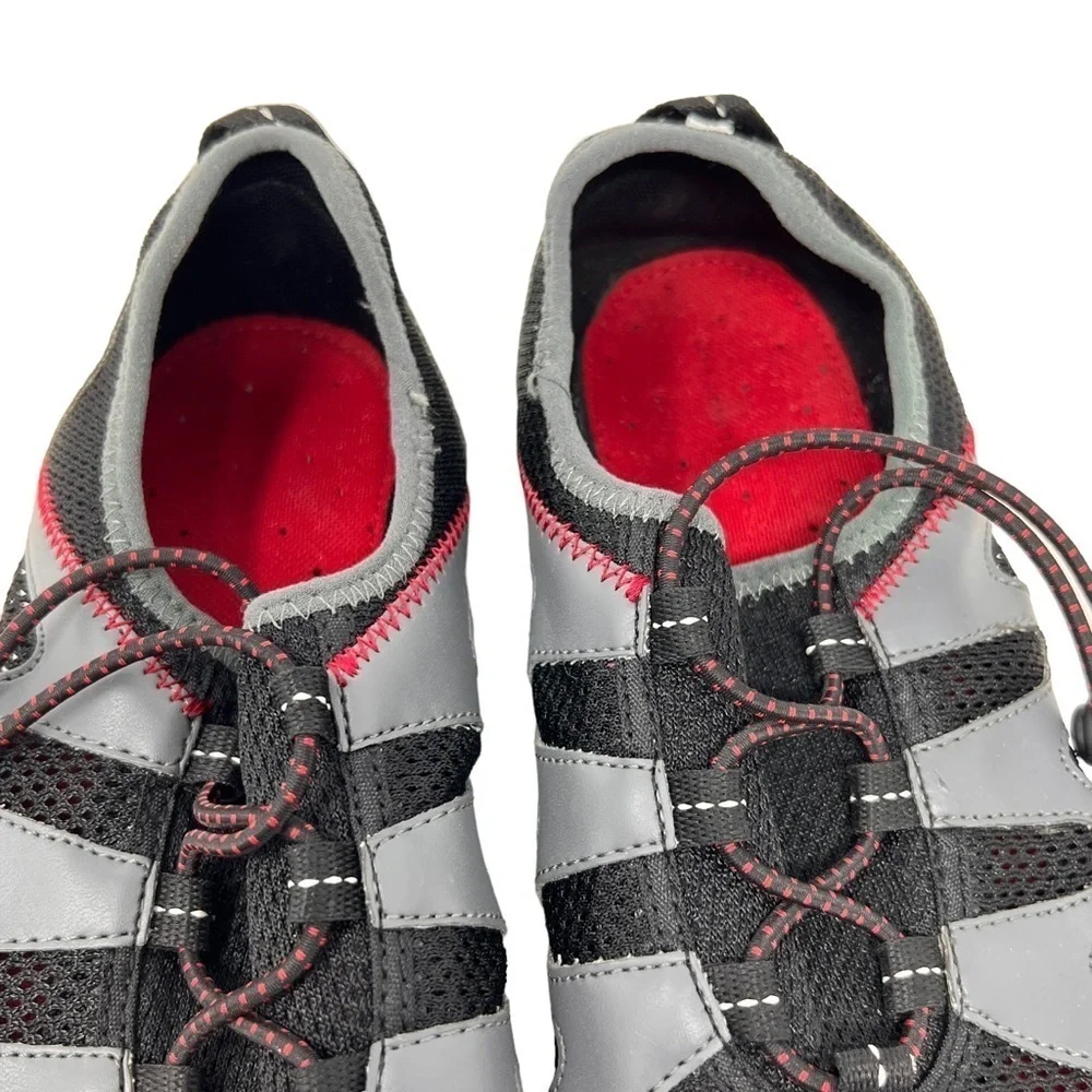Lands End Youth Mesh Closed Toe Slip On Water Shoes Size 6M Black Gray 401375